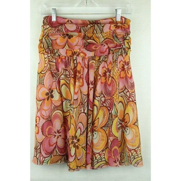 Nine & Co 4 Petite Skirt Floral Print Flare Womens - Picture 1 of 5
